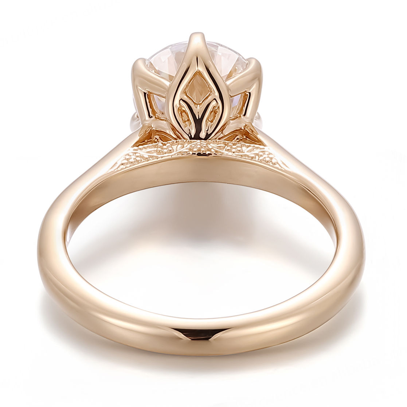 ANSTER Wholesales Price Six Claw 2ct Lab Grown Diamond Ring with IGI 18K Gold Ring