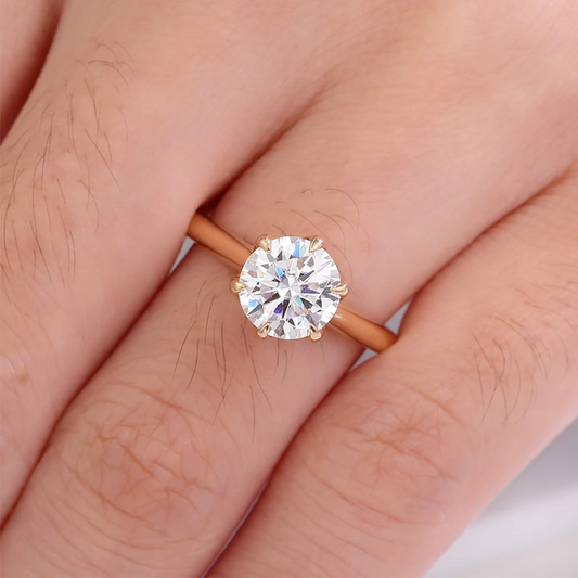 ANSTER Wholesales Price Six Claw 2ct Lab Grown Diamond Ring with IGI 18K Gold Ring
