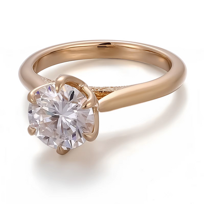 ANSTER Wholesales Price Six Claw 2ct Lab Grown Diamond Ring with IGI 18K Gold Ring