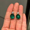 ANSTER Jewelry 18K Gold Jewelry Lab Grown Emerald Earrings with GIA