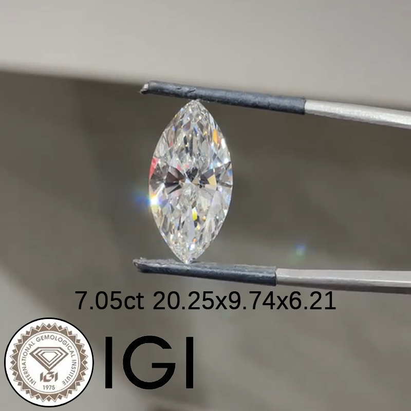 ANSTER Customized Fine Jewelry 4ct Marquise Cut Lab Grown Loose Diamond Ring