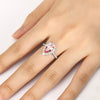 ANSTER Jewelry IGI Platinum PT950 3ct Pear Cut Pink Lab Grown Diamond Ring