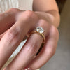 ANSTER Jewelry 18K Gold Ring D VS1 VVS2 Lab Grown Diamond Ring with IGI