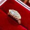 ANSTER Jewelry 18K Gold 1-3ct Fancy Cut Lab Grown Diamond Ring with IGI