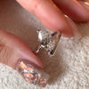 ANSTER Platinum Jewelry PT950 Ring 2ct VVS2 CVD Lab Grown Diamond Ring with IGI