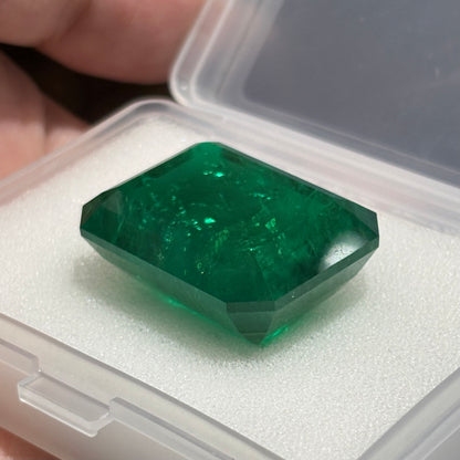 ANSTER only one in stock 86.08ct Big Lab Grown Emerald with GRC for Luxury Jewelry making