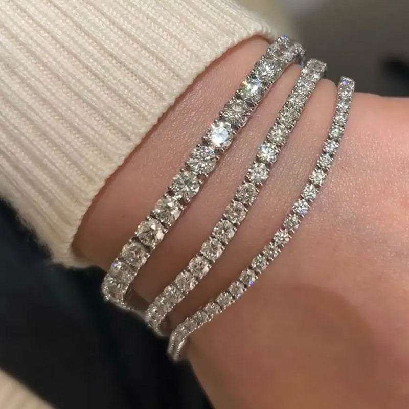 ANSTER Jewelry OEM IGI GIA PT950 Platinum VS VVS Lab Grown Diamond Bracelet