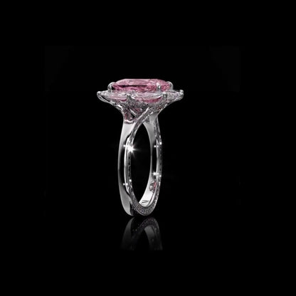 ANSTER Platinum Jewelry PT950 Ring 3 Carat CVD Fancy Lab Grown Diamond Ring with IGI