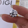 ANSTER Wholesales Price Six claw 18K White Gold 3ct Round cut Lab Grown Diamond Ring with IGI