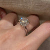 ANSTER Wholesales Price 18K White Gold 8ct Round cut Lab Grown Diamond Ring with IGI