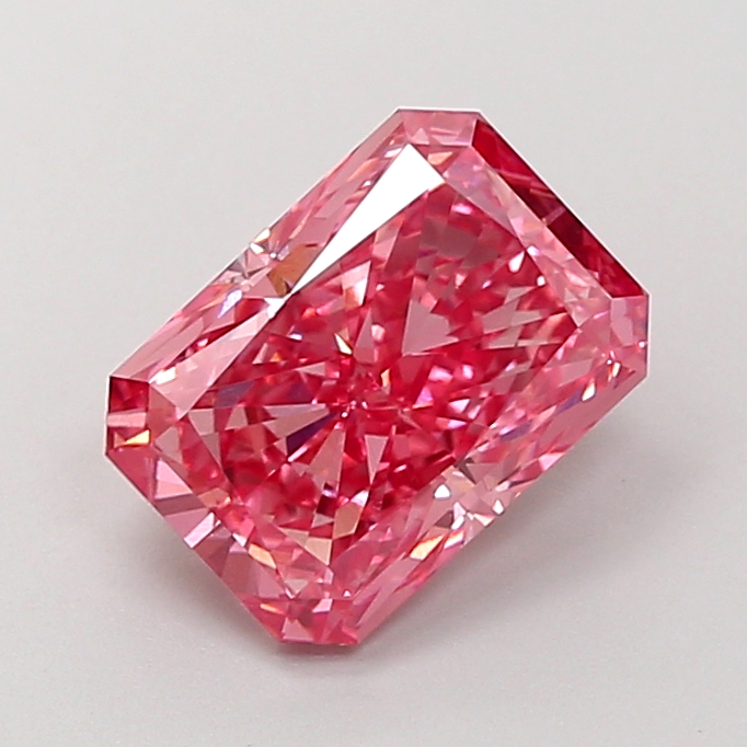ANSTER Custom VVS2 Radiant cut Pink Lab Grown Diamond Platinum Ring