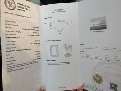 ANSTER Jewelry Anel de diamante ético feito à mão em ouro 18K com lapidação pera cultivado em laboratório 