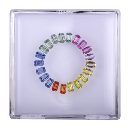 ANSTER Customize Fine Jewelry Rainbow Lab Grown Loose Gemstone Watch Bezel Inserts