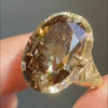 ANSTER Jewelry 18K Gold 5ct Fancy Brown Lab Grown Diamond Ring with IGI