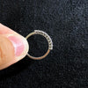 ANSTER Wholesales Price 2mm Lab Grown Diamonds Half Eternity Ring with IGI 18K White Gold Ring