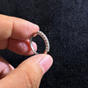 ANSTER Wholesales Price 2mm Lab Grown Diamonds Half Eternity Ring with IGI 18K White Gold Ring