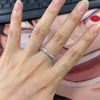 ANSTER Wholesales Price 2mm Lab Grown Diamonds Half Eternity Ring with IGI 18K White Gold Ring