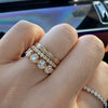ANSTER Bezel Setting Wholesales Price Melee Round cut Lab Grown Diamond Half Eternity Ring with IGI