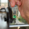 ANSTER Jewelry Yellow Gold Jewelry Lab Grown Emerald Necklace Chain with GRC
