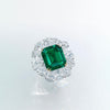 ANSTER Wholesales Price 10ct Lab Grown Emerald Ring with GRC 18K White Gold Ring