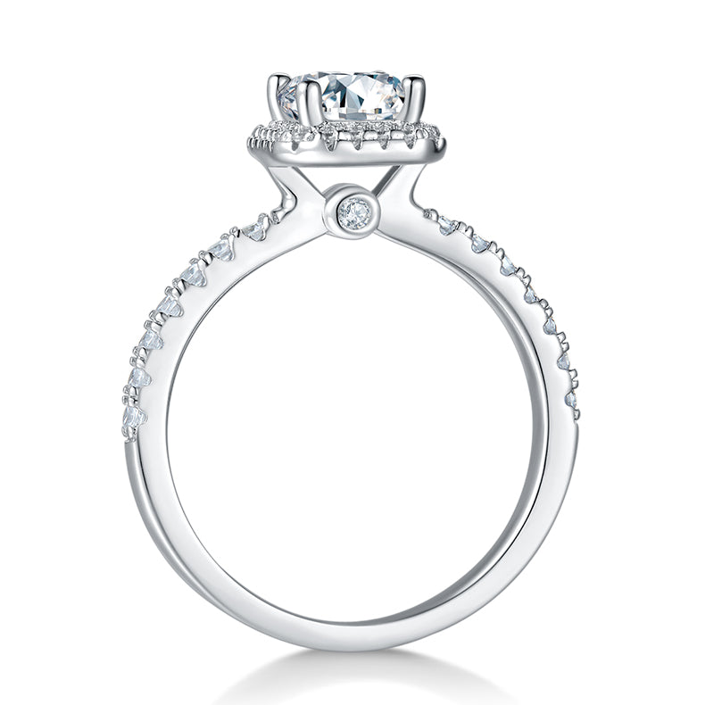 1 CTW Emerald Moissanite S925 Ring plated