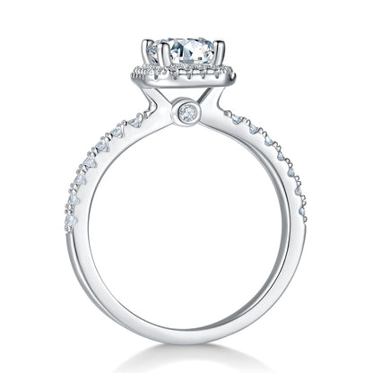 1 CTW Emerald Moissanite S925 Ring plated