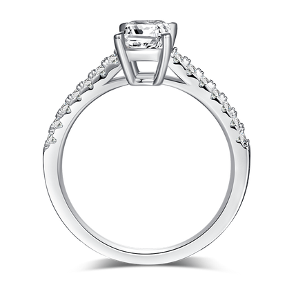1 CTW Emerald Moissanite S925 Ring plated