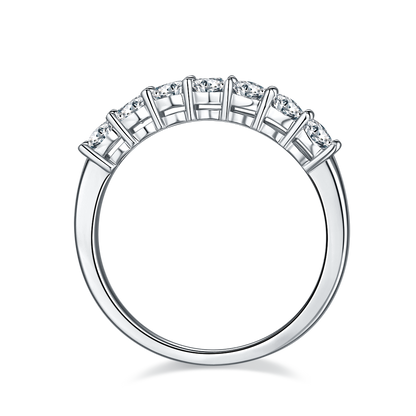 0.7 CTW Round Moissanite  S925 Ring plated