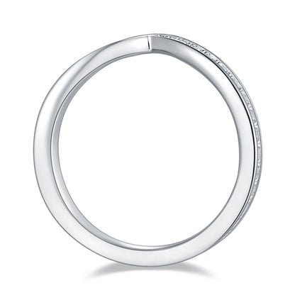 2.5 CTW Round Moissanite  S925 Ring plated