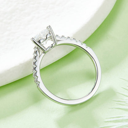 1 CTW Heart Moissanite  S925 Ring plated