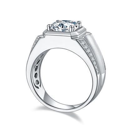 3 CTW Round Moissanite S925 Ring plated