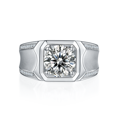 3 CTW Round Moissanite S925 Ring plated