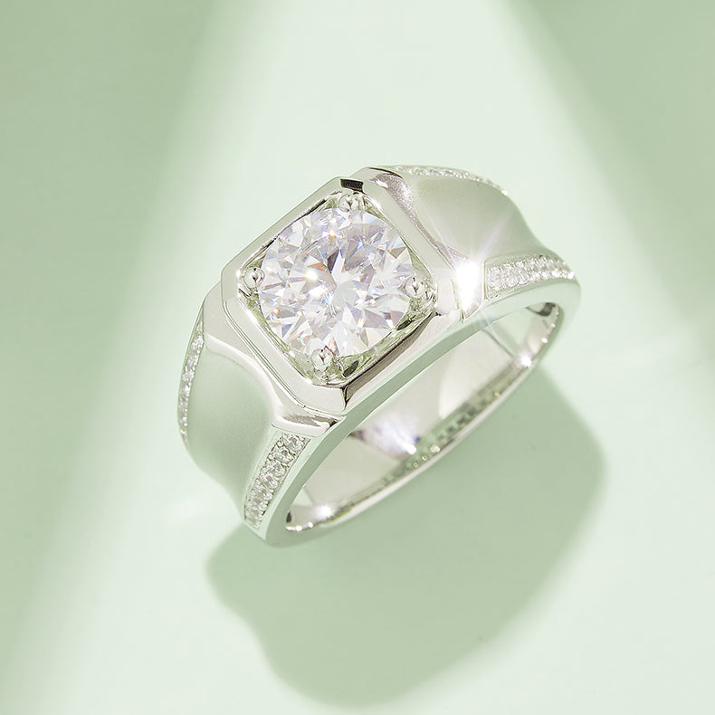 3 CTW Round Moissanite S925 Ring plated