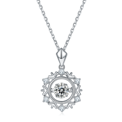 0.5 CTW Round Moissanite S925 Necklace plated