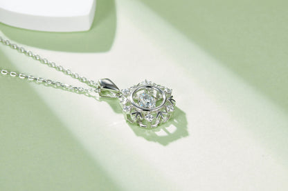 0.5 CTW Round Moissanite S925 Necklace plated