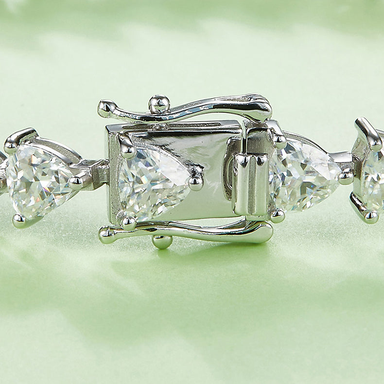 13 CTW Trillion Moissanite S925 Bracelet plated