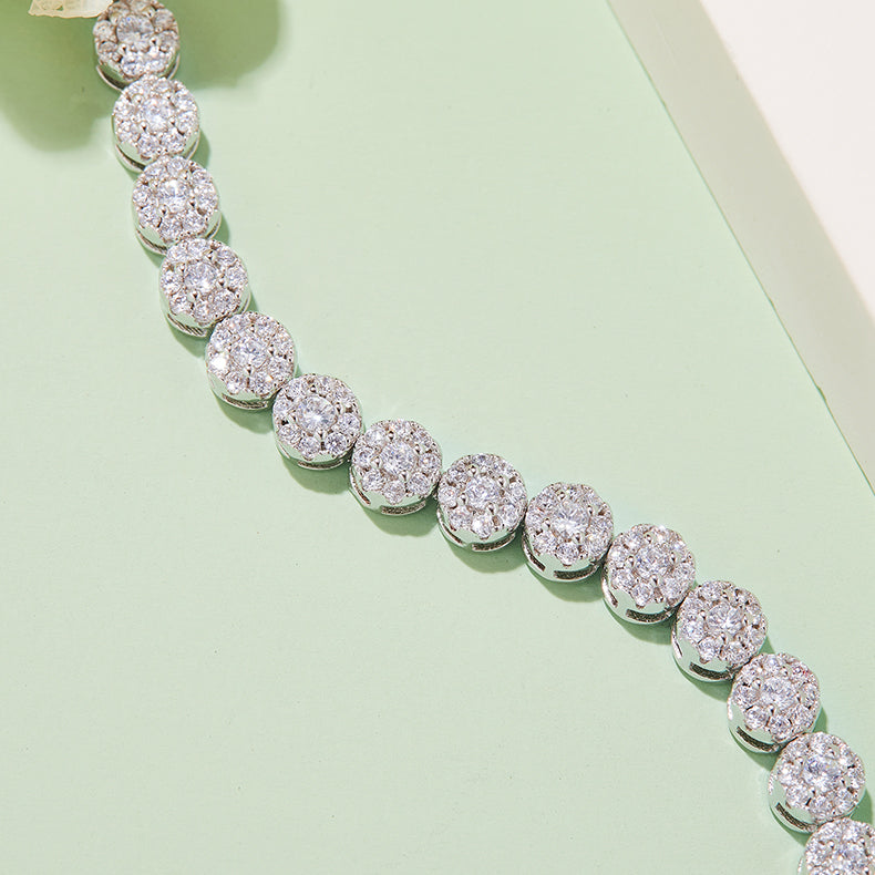 3.1 CTW Round Moissanite S925 Bracelet plated