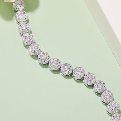 3.1 CTW Round Moissanite S925 Bracelet plated