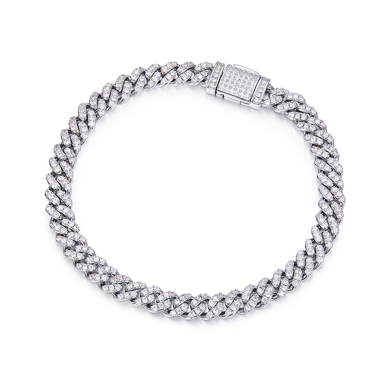 2.75 CTW Round Moissanite S925 Bracelet plated 6mm Width