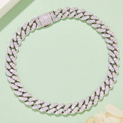 2.75 CTW Round Moissanite S925 Bracelet plated 6mm Width
