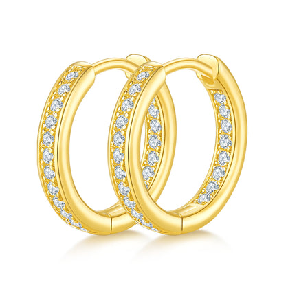 0.32 CTW Round Moissanite S925 Earrings plated