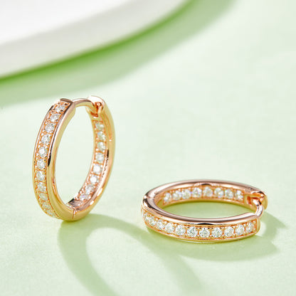 0.32 CTW Round Moissanite S925 Earrings plated