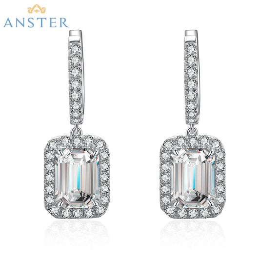 ANSTER Jewelry Brincos de diamante rosa cultivados em laboratório personalizados 