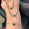 ANSTER Wholesales Price 2ct Lab Grown Emerald Bracelet Chains with GRC