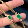 ANSTER Wholesales Price 2ct Lab Grown Emerald Bracelet Chains with GRC