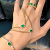 ANSTER Wholesales Price 2ct Lab Grown Emerald Bracelet Chains with GRC