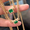 ANSTER Wholesales Price 2ct Lab Grown Emerald Bracelet Chains with GRC