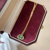 ANSTER Wholesales Price 18K Gold Oval cut Fancy Green Lab Grown Diamond Soft Chain Ring with IGI