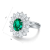 ANSTER JEWELRY 1.7 CTW Oval Lab Grown Emerald 18K Gold Ring