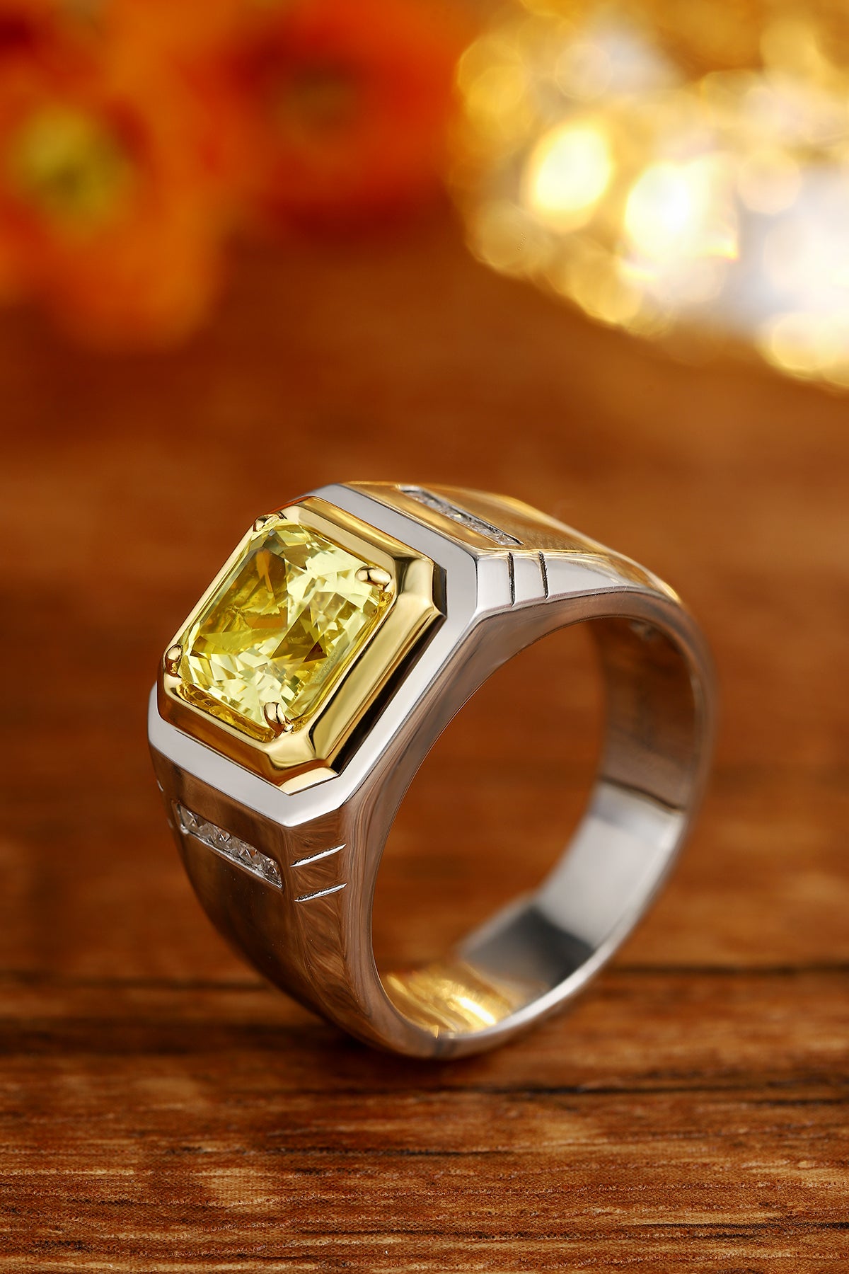 ANSTER Jewelry Custom Handcrafted Ethical Lab Grown Diamond Platinum men ring